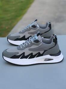 2025 Nuevos zapatos deportivos transpirables para hombres, zapatillas casuales, zapatos para correr antideslizantes y zapatos de malla de moda para el verano - L18 gris - Ver 3