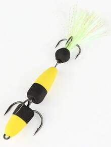 1pc Large Soft Fishing Lure, Saltwater Foam Fake Bait, Outdoor Fishing Swinging Wobble Bass Lure, Saltwater Trolling Lifelike Fishing Lure, Foam Hook Soft Bait, Triple Hook Fake Bait Rig - Multicolor - View 13