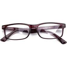 Lens Rectangle Frame Non Prescription Glasses - Fashion - 紅色 - 查看 3
