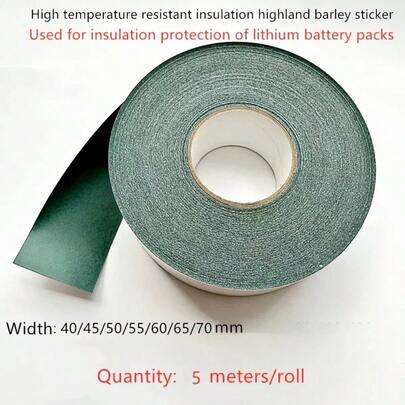 5m/Roll 18650/21700 Lithium Battery Pack Insulation Sticker, Highland Barley Paper Wrapped With Adhesive Backing