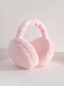 1PC Unisex Solid Color Earmuffs - Soft Plush Ear Warmer, Foldable Ear Muffs, Comfortable Coldproof Earmuffs For Winter Outdoor Winter Accessories