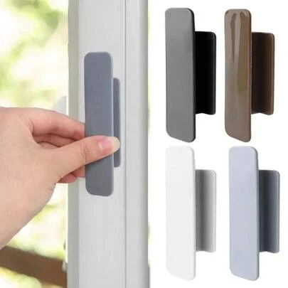 2pcs Non-Punching Self-Adhesive Handle Drawer Cabinet Handle Window Balcony Sliding Door Handle