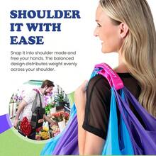 Grocery Bag Holder And Plastic Bag Carrier With Gel Padded Handle - Hands-Free Shopping Assistant For Multiple Bags Paint Cans And Luggage - 100lb Capacity As Seen On Shark Tank - 1包 - 查看 4