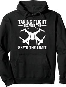 Drone Pilot Funny Quadrotor Drone Pilot Drones Pullover Hoodie,Christmas Thanksgiving New Year Birthday Hoodie Gifts For Mom Dad Men Women Friends, Black Soft Fabric - Style 7 - View 1