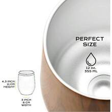 Modern Mate Cup And Bombilla Set Yerba Mate Cup - Yerba Mate Set Includes Double Walled 18/8 Stainless Steel Mate Tea Cup, Two Bombilla Mate Straw And A Cleaning Brush 12 Oz, Wood