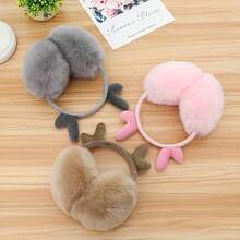Cute Deer Antler Ear Muffs, Warm Ear Cover For Women In Winter, Christmas Ear Warmers Ear Muffs - Multicolor - View 1