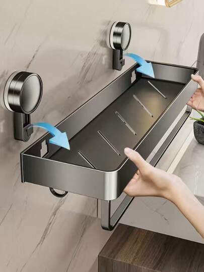 Suporte de armazenamento de cozinha com ventosa de fácil instalação - Organizador de parede sem perfuração para banheiro, vaso sanitário, lavatório e cozinha