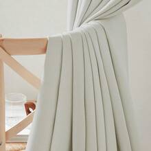 2025  Bedroom Curtains 2 Panels Sets Faux Linen Textured, Pinch Pleated Room Darkening Light/Heat Blocking Window Drapes Thermal Insulated For Living Room, Angora, W50 X L108, 2 Panels - 自然的 - 查看 5