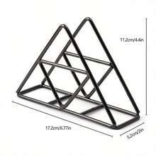 Hotel Metal Iron Paper Towel Holder, Creative 3D Hollow Paper Towel Box, Paper Towel Rack, New Metal Napkin Holder, Desktop Decor Paper Towel Rack - Multicolor - View 6
