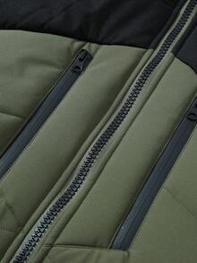 1 conjunto Estilo novio Ropa deportiva y para exteriores para hombres, Conjunto deportivo y de recreación profesional estilo novio para hombres, Ropa de esquí estilo novio para hombres, Chaqueta y pantalones MY631 - Verde militar - Ver 10