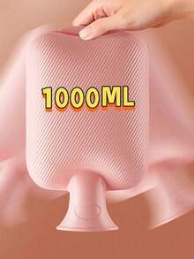 1pc 1000ml Premium Faux Fur Hot Water Bag For Pain Relief And Comfort-Perfect For Neck, Back, Shoulders, Legs And Menstrual Cramps, For Belly/Hand/Uterus Warming, For Neck, Back, Shoulders, Legs And Menstrual Cramps