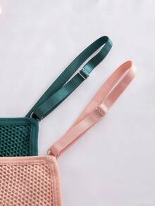 6件套多色女士后开扣文胸，无钢圈无垫舒适文胸，可调节肩带，无缝文胸和运动文胸 - 彩色 - 查看 10