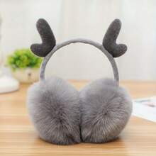 Cute Deer Antler Ear Muffs, Warm Ear Cover For Women In Winter, Christmas Ear Warmers Ear Muffs - Multicolor - View 3