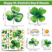 St Patricks Day Window Clings Dr, Large Shamrock Window Sticker Decals, Saint Patrick's Day Drations For Home School Office Parties  Gifts, 6 Sheets,26234178 - 綠色 - 查看 2