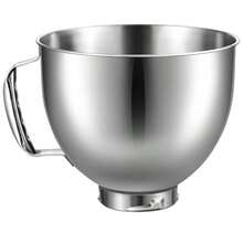 5 Quart Stainless Steel Mixing Bowl For KitchenAid Artisan And Classic Series TiltHead Stand Mixers Compatible With 4.5 And 5 QT Models Durable Silver Finish Ideal For Baking Cooking And Food Preparation Applications HighQuality Replacement Bowl With Smooth Interior And Secure Fit - 銀色 - 查看 2