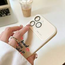 [Nuevo producto] Smartphone con ventana grande. Compatible con las series 17 Pro, 17 Pro, 17, 16 Pro, 15, 14, 13 Pro/Plus. Cubierta de lente completa, regalos con combinación de colores evolucionada. Material blando. Teléfono - rosa - Ver 4