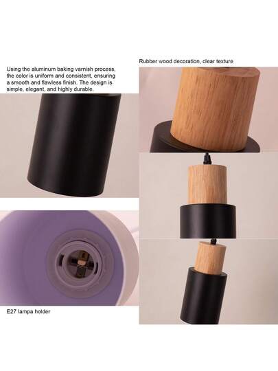 Alpinaluz "KIRA" Hang Lamp In Bruin Metaal Hout Sc inavian Moderne E27 view 8