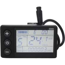 Alomejor Computadora de Bicicleta Eléctrica Multifuncional de Alta Precisión con Pantalla LCD Impermeable IP67, Conector 6P, Compatible con 24V 36V 48V para Bicicleta Eléctrica - 1 - Ver 8