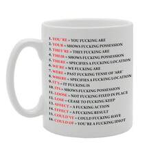 Coralgraph Grammar Expletive Funny Printed Tea Coffee Ceramic - Funny Printed Coffee Mug - Great Gift Idea MG921 - White - View 1