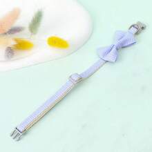 Houndstooth Bow Tie Pet Collar, Buckle Design Cat Collar, Dog Collar