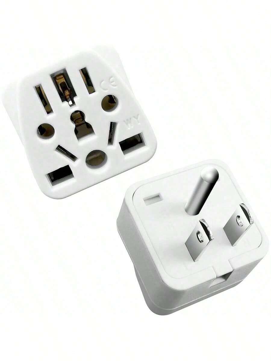 1 个美标插头转换器，兼容美国、欧盟、英国、澳大利亚、日本、亚洲、意大利、瑞士等地区——将圆形插脚转换为标准的美标三脚公插头，用于墙壁插座电源充电器转换。 - 美規B型插(110-127V) - 查看 1