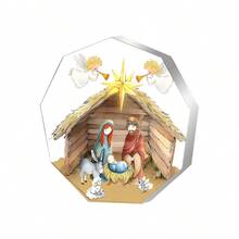 1 Acrylic Nativity Scene Desktop Sign - The Birth Story Of The Angel And The Lamb - Home Chapel Decoration, No Electricity Needed, Suitable For Easter, Birthdays, And Home Use - Ornaments - View 8