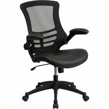 Desk Chair With Wheels Swivel Chair With MidBack Black Mesh And LeatherSoft Seat For Home Office And Desk 41.25 X 24.5 X 25.5