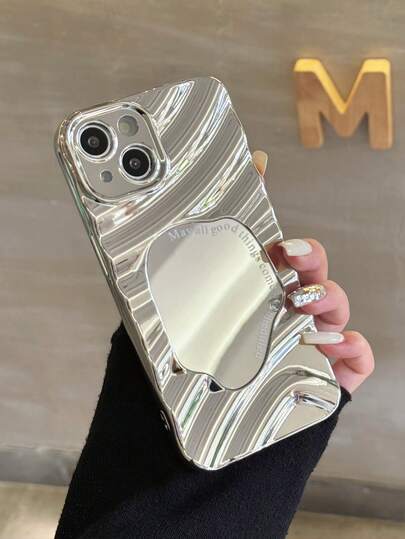 Fashionable Silver Electroplated Mirror Phone Case, Aesthetic Accessory Suitable For Daily Use For Women, Compatible With IPhone Case, Case 16 Pro Max, Covers, Cute Phone Case, Cover For 17 /Air / 17 Pro / 17 Pro Max, Compatible With IPhone 11/12/13/14/15 Pro Max/16/16 Plus/16 Pro/16 Pro Max Case