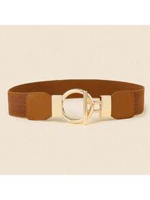 1/3pcs Elastic Waist Belt Set, Black/Red/White Elastic Waistband, Alloy Buckle Decoration For Clothes, Pants, Skirts, Versatile - Multicolor - View 17