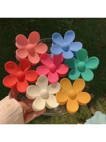 7入組女性花朵設計時尚髮爪適用於頭髮裝飾用品