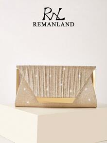 REMANLAND Damen Tasche, glänzende silberne Handtasche, elegante und modische Pailletten Umhängetasche, Damen Abendtasche, geeignet für Damen Party, Hochzeit, Dinner, Bankett Abendtasche, passend für Party-Girls, Frauen, geeignet für Frauen, sehr geeignet für Party, Hochzeit, Tanz, Dinner/Bankett, ist das beste Geschenk für Frauen