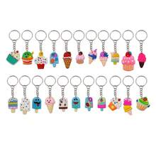 20/22/24/36个卡通冰淇淋钥匙扣，适合用作派对礼物、节日用品、返校礼物