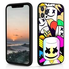 Funda de teléfono DJ M-MARSHMELLO para  12 11 13 14 15 16 Max Pro Plus, cubierta de silicona suave negra, compatible con funda de  17, funda de  17 Pro, funda de  17 Pro Max - z2 - Ver 8