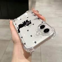 Cubiertas Protectoras para Teléfonos: Silicona Suave Transparente con Estampado de lunares y gato | Compatible con Samsung (Series A, S, Note 10/20),  (16, 15, 14, 13, 12 Pro Plus, X, XS Max) y OPPO, Redmi, , Honor - transparente - Ver 5