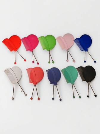 3 Sets (3 Mirrors, 3 Combs) Multicolor Mixed DIY Plastic Combs / DIY Multicolor Handheld Makeup Mirrors / Bead Gift Making / Accessories For Craft Enthusiasts / Gift For Best Friend (Female) / Personalized Gift For Women