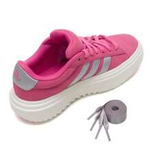 Adidas Giày thể thao nữ GRAND COURT PLATFORM đế cao, giày casual nhẹ dành cho nữ chạy bộ, tập thể dục và du lịch KI5138 - Hanyu Trắng/Hồng Pha Trộn/Kim Loại Trắng - Xem 10
