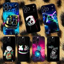 Funda de teléfono M-MarshmelloS compatible con  17,16,15,14,13,12,11,Pro,XS,Max,XR,Plus,E,SE4,Mini, funda negra suave, compatible con funda de  17, funda de  17 Pro, funda de  17 Pro Max - z6 - Ver 3