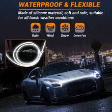 1.8M Flexible LED Hood Light, Automotive Hood Light Strip, Universal 12V Car Hood Light Strip, Flexible LED, Suitable For Sedans, SUVs, Trucks-Car Decor\Car Stuff\Car Acessesories\Car Accessories\Car\Christmas Decrotions - 白色 - 查看 5