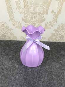 1 قطعة إناء بلاستيكي بمظهر السيراميك، إناء فني حديث مع تصميم مضاد للانزلاق، هدية مثالية لعيد الميلاد والهالوين وعيد الشكر والعيد الفصحي، مناسب لديكور غرفة المعيشة والنوم والحديقة والمكتب، متوفر ب- 3 ألوان