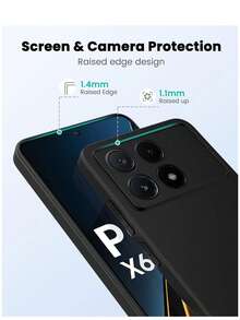 Black Sandstone Texture Phone Case, Compatible With 15c 171 (Europe Version)/Poco C85/ 15c 4G 173 (Europe Version)/ Note 14 Pro+ 5G/Note 14/Note 13 Pro 5G+/Note 13/Note 12, Soft And Comfortable Touch, Anti-Slip And Anti-Sweat, Wear-Resistant And Scratch-Resistant, Shock-Proof And Drop-Proof, Providing Full Protection. This Is A Phone Case. - Black - View 6