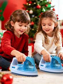 儿童玩具熨斗，带灯光音效的过家家玩具，模拟熨烫衣服的过程，角色扮演缝纫游戏，男孩女孩益智玩具，节日生日礼物，迷你逼真家用电器玩具，婴儿玩具，女孩玩具，儿童游戏，幼儿玩具 - 彩色 - 查看 3