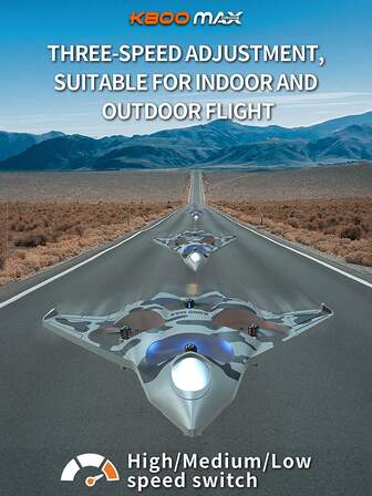 The All-New 6th Generation Fighter Jet, K800MAX Remote Control Aircraft Model, Features 360° Stunt Roll And Hover Functions, Is Equipped With An Altitude Holding System, Is A Beginner-Friendly Drone With LED Lights, And Is A USB Charging Remote Control Aircraft. It Is An Excellent Birthday/Christmas/Halloween Gift