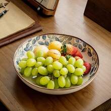 1pc Handmade 9-Inch Unique Ceramic Plate, Salad Plate, Serving Plate, Suitable For Holding Vegetables, Noodles, Fruits, Desserts, Ideal Holiday Gift - Multicolor - View 10