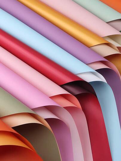 20 Sheets Of Ouya Paper Bouquet Wrapping Paper, Thick Double-Color Waterproof Material, Multi-Purpose Colored Paper, Suitable For Valentine's Day, Floral Gifts, Bouquet Wrapping Paper, Gift Packaging, Wedding Decoration, Painted Paper