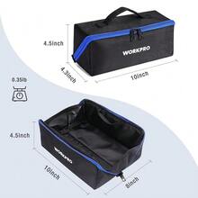 WORKPRO Tool Bag, 10inch Wide Mouth Utility Tool Bag With Zipper, Heavy Duty Tool Storage Bag, Multipurpose Tool Case Small Tool Bag For Organizer{Inchcolorinch:InchBlackinch} - 黑色 - 查看 4