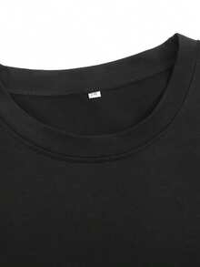 Black Florida Palm Island Graphic T Shirt, Unique Print 220g 100% Cotton Short Sleeve Women's T-Shirt Summer Hot  For Daily Wear - Black - View 3