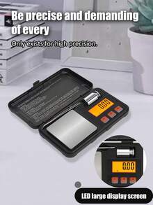 [Christmas Gift] 1PC Portable Jewelry Scale Kitchen Scale - 200g/7oz Range Digital Electronic Scale - Precise To 0.01g - Includes Tweezers And 50g Calibration Weight - Multiple Units Available: G, Oz, Ozt, Dwt, Gn, Ct - One-Click Zeroing Function - ABS Durable Material - Dust-Proof Protective Cover - Kitchen Tool - Suitable For Jewelry Weighing, Kitchen Cooking, Dessert Baking, And Other Scenarios. Product Does Not Include Battery