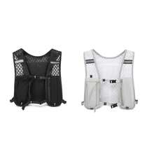 户外运动跑步骑行背包，透气防水反光背包背心，适合骑行、跑步、马拉松、徒步旅行存放水瓶和手机