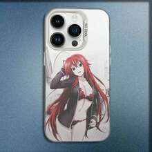 Funda de Teléfono Compatible con 17,16,15,14,13,12,11,Pro,E,MAX de High School D*D Rias Gremory, Cubierta Blanca Mate a Prueba de Golpes - Z2 - Ver 5