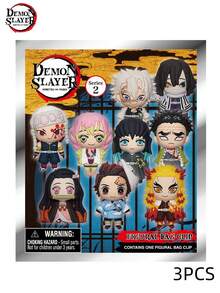 Crunchyroll 1/3 chiếc móc khóa hình nhân vật hoạt hình "Demon Slayer" chính thức, được cấp phép, làm từ xốp, dạng túi bí mật, bao gồm các nhân vật: Nezuko, Kyojuro Rengoku, Giyu Tomioka, Mitsuri Kanroji, kiểu dáng ngẫu nhiên, thiết kế túi bí mật gây bất ngờ, thích hợp làm quà tặng năm mới, Giáng sinh, Lễ Tạ ơn cho gia đình, bạn bè hoặc người hâm mộ anime. - 3 CÁI - Xem 3